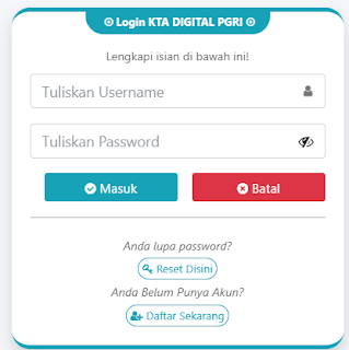 Register PGRI Aceh Barat - Persatuan Guru Republik Indonesia Cabang Aceh Barat